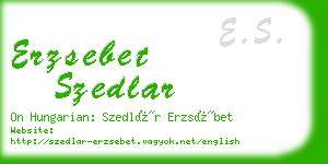 erzsebet szedlar business card